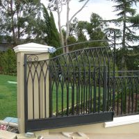Black Outdoor Wrought Iron Fence